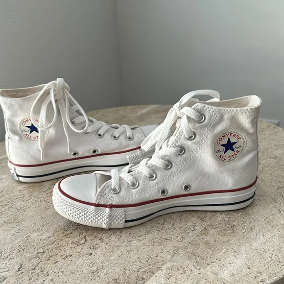 Converse White High-Top Sneakers - Picture 6 of 8